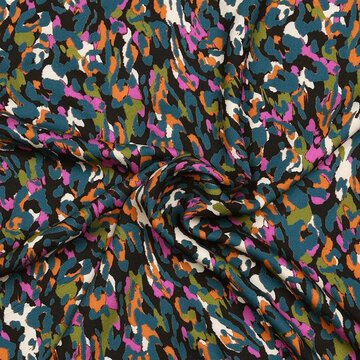 Viscose - Camouflage autumn blue