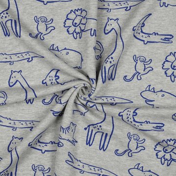 Sweater - Safari dieren lichtgrijs