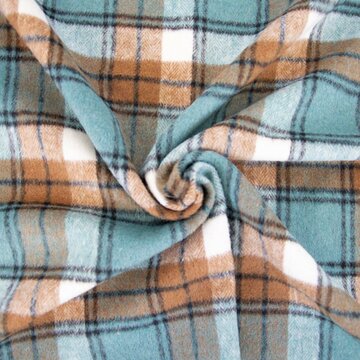 Mantelstof - Small plaid dance munt beige