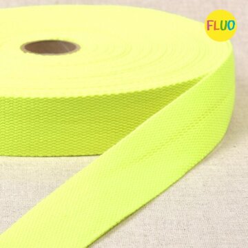 Tassenband 30mm - fluo geel 201