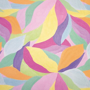 Canvas - Abstract pastel leaves