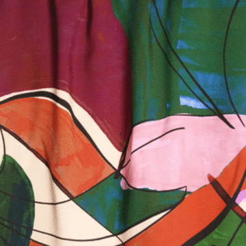 Viscose - Abstract & colourfull jupe