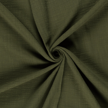 Double gauze - Linnenlook donkerkhaki