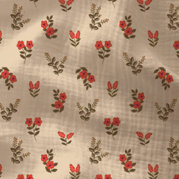 Double gauze - Bloemen steeltjes