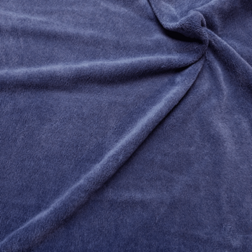 Bamboobadstof velvet- Donkerblauw