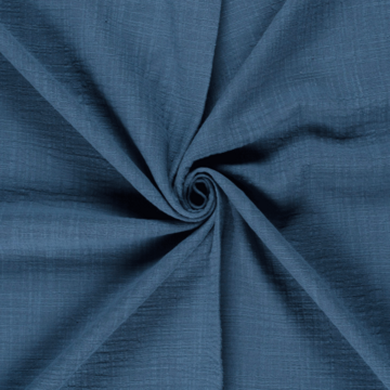 Double gauze - Linnenlook denimblauw