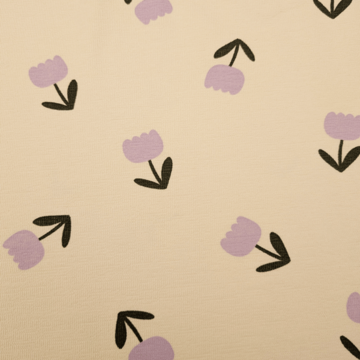 Terry crepe - Tulpen in de wind lila