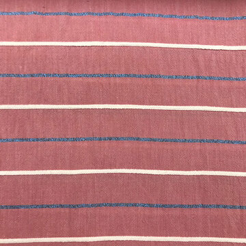 Coupon 200 / Katoen - Roze met lijnen en lurex