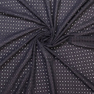 Coupon 140 / Broderie fibremood - Zwart geperforeerd