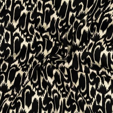 Coupon 100/ Viscose - Stijlmotief zwart ecru