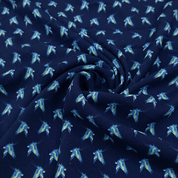 Coupon 260 / Viscose - Blue birds Maan