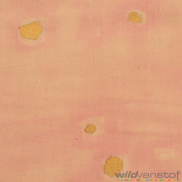 Coupon 120 /Tetradoek - Gouden stippen op roze