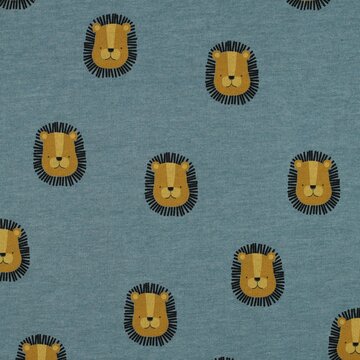 Sweater - Lion head op zachtblauw