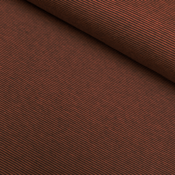 Jersey - Classic fine stripe roest zwart