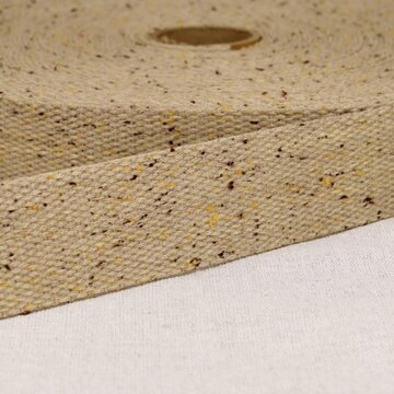 Tassenband 30mm - Spikkel beige 40