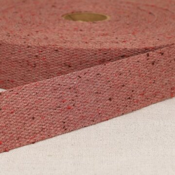 Tassenband 30mm - Spikkel wijnrood 72