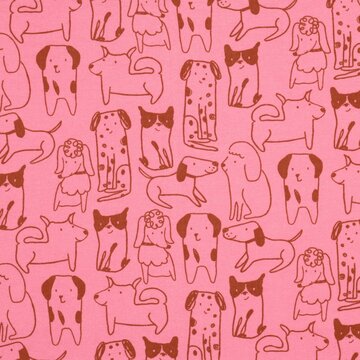 Flanel - Poserende roze honden