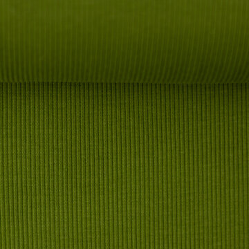 Boordstof fijne ribbel - kaki groen 604
