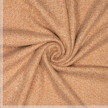 coupon 275 / Wol - Boucle gemeleerd camelbruin