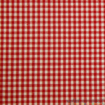 Katoen - Vichy ruit rood (3mm)