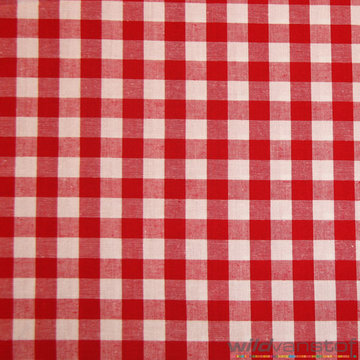 Katoen - Vichy ruit rood (10mm)