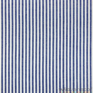 Katoen - Strepen blauw-wit