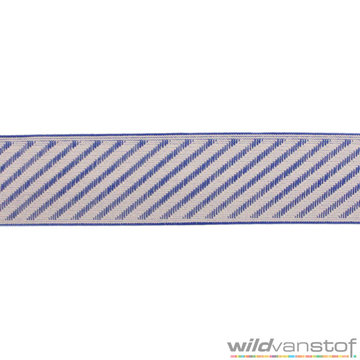 Blauw-grijze schuine strepen elastiek