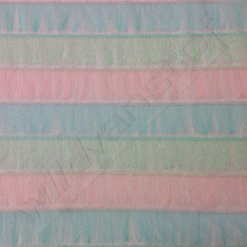 Tule - Multicolor strepen met franjes